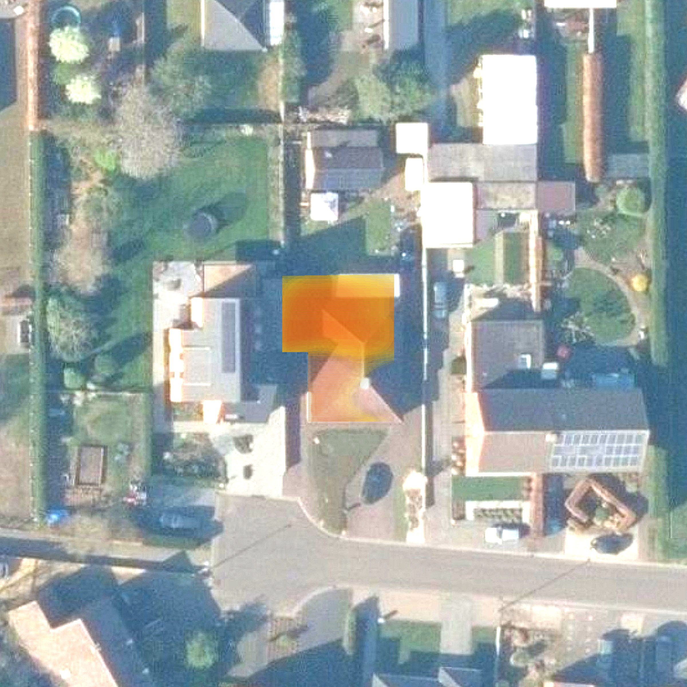Voorbeeld dakanalyse — groei-index heatmap